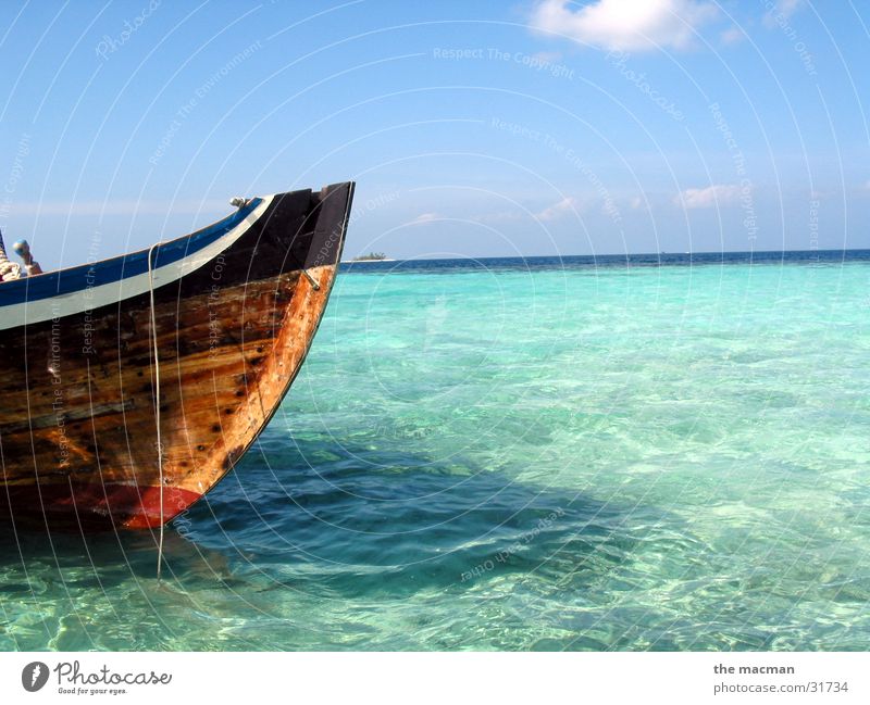 Maldives Ocean Loneliness Vacation & Travel Watercraft Moody Relaxation Beautiful Blue Island