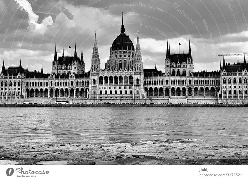 parliament Budapest Hungary Town Capital city Downtown House (Residential Structure) Palace Castle Manmade structures Building Architecture Facade Window Gable