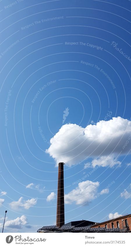 cloud factory Environment Sky Clouds Climate Climate change Beautiful weather Factory Chimney Environmental pollution Environmental protection Illusion