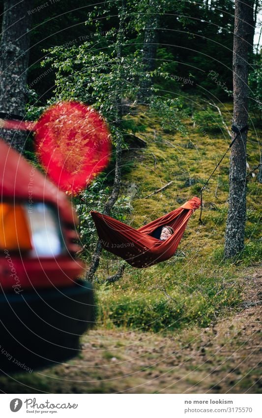 camper, hammock, landing net, all i ever wanted is red red red Lifestyle Leisure and hobbies Vacation & Travel Tourism Trip Adventure Far-off places Freedom