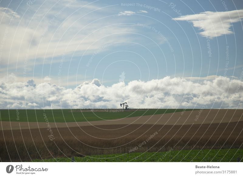 Natural idyll 5 Nature fields horizontal drilling Clouds cloud bank Exterior shot Landscape Summer wide Sky Far-off places