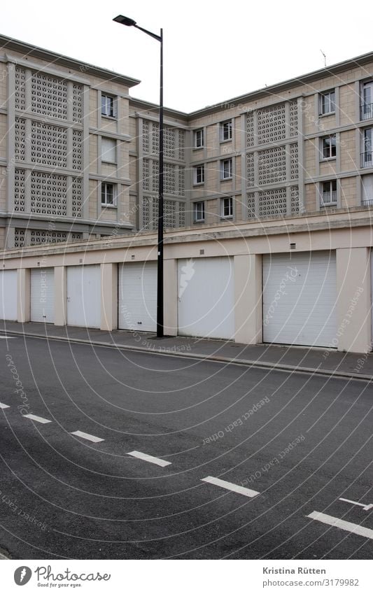 le havre architecture Le Havre Port City Deserted House (Residential Structure) Building Architecture Facade Garage Concrete Gray brutalism