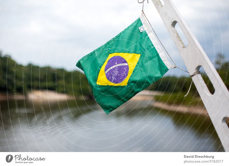 On the Amazon Vacation & Travel Tourism Adventure Sightseeing Expedition Nature River Sign Characters Yellow Green Brazil Flag Amazonas Blow Globe