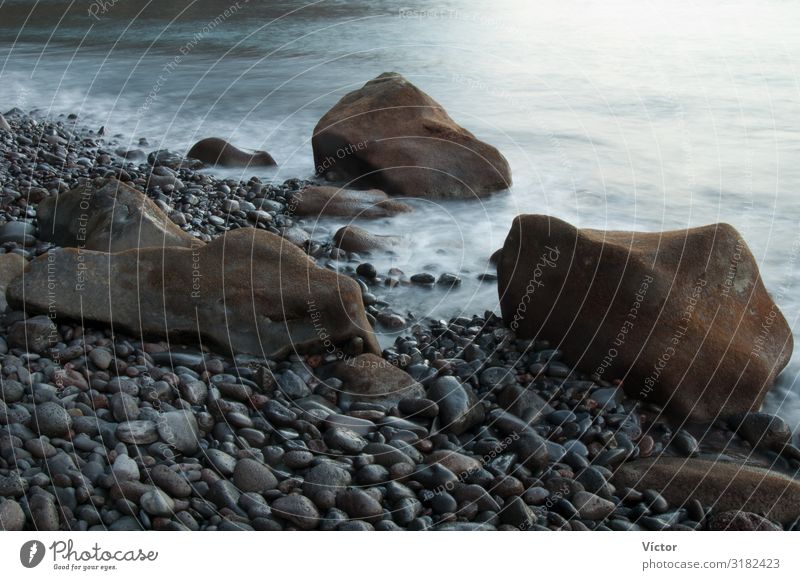 Coastal landscape. Las Playas Natural Monument. Valverde. El Hierro. Canary Islands. Spain. Nature Landscape Rock Ocean Stone Wild Colour Atlantic Ocean