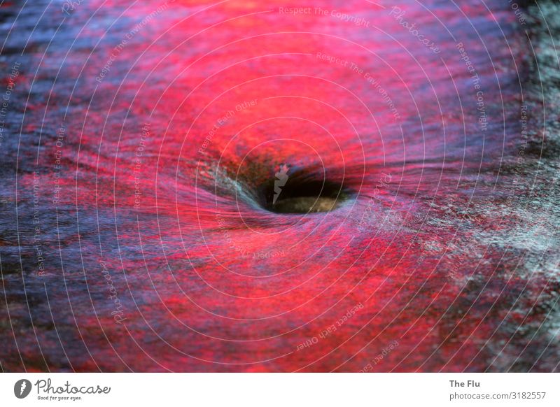 black hole Water Rotate Exceptional Blue Red Black White Gyroscope Night Night shot Well Hollow Drainage Flow Circle Resume Abstract Reflection Colour photo