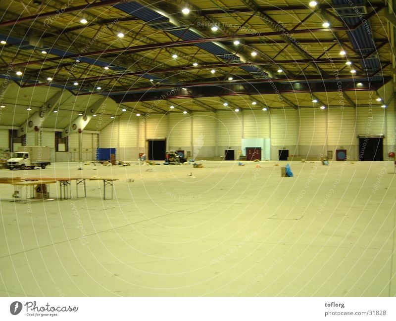 after-effect of the fair Architecture Warehouse Stand clearing work Exhibition hall Empty Dismantling