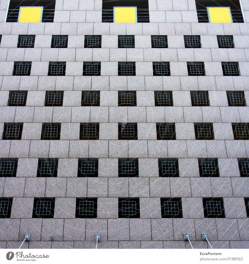 ~ Deserted House (Residential Structure) Manmade structures Building Architecture Wall (barrier) Wall (building) Facade Window Concrete Line Stripe Yellow Gray