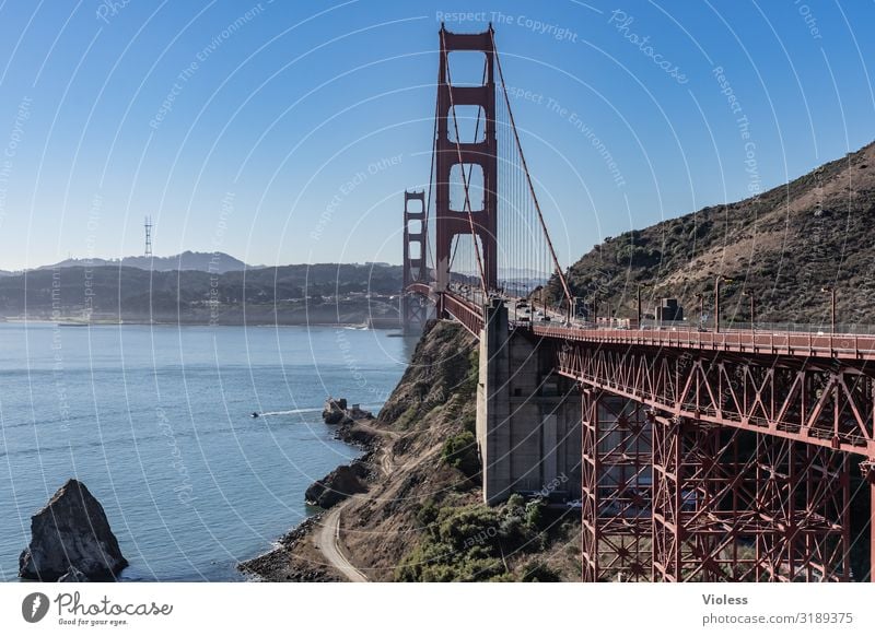 Golden Gate II Landmark Transport Bridge Red Colour Golden Gate Bridge San Francisco California USA Suspension bridge