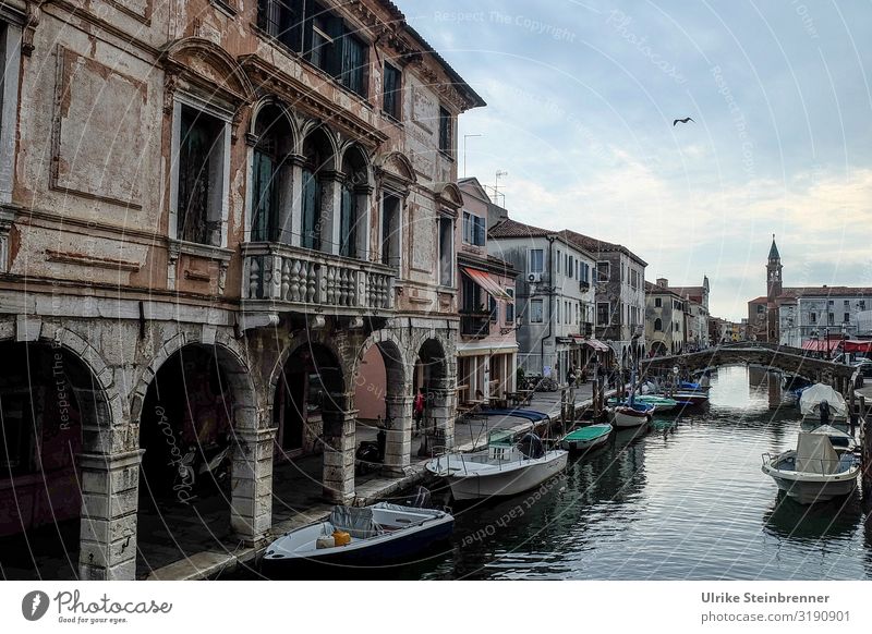 Old building on the Canal Vena, Chioggia Tourism Sightseeing City trip Autumn chioggia Italy Europe Village Fishing village Small Town Port City Downtown