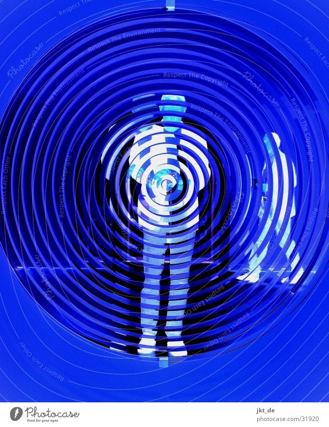 blue print - mirror 1 Spiral Mirror Man Black Group Human being Blue