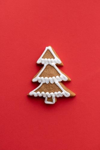 Christmas tree gingerbread Food Dough Baked goods Candy Feasts & Celebrations Christmas & Advent Tree Decoration Sign Select Eating To enjoy Fresh Red