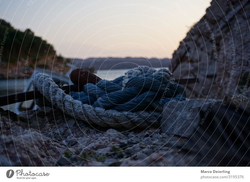 Old Sea Rope Art Environment Nature Landscape Water Sky Horizon Sunrise Sunset Summer Beautiful weather Waves Ocean Swimming & Bathing Discover To enjoy