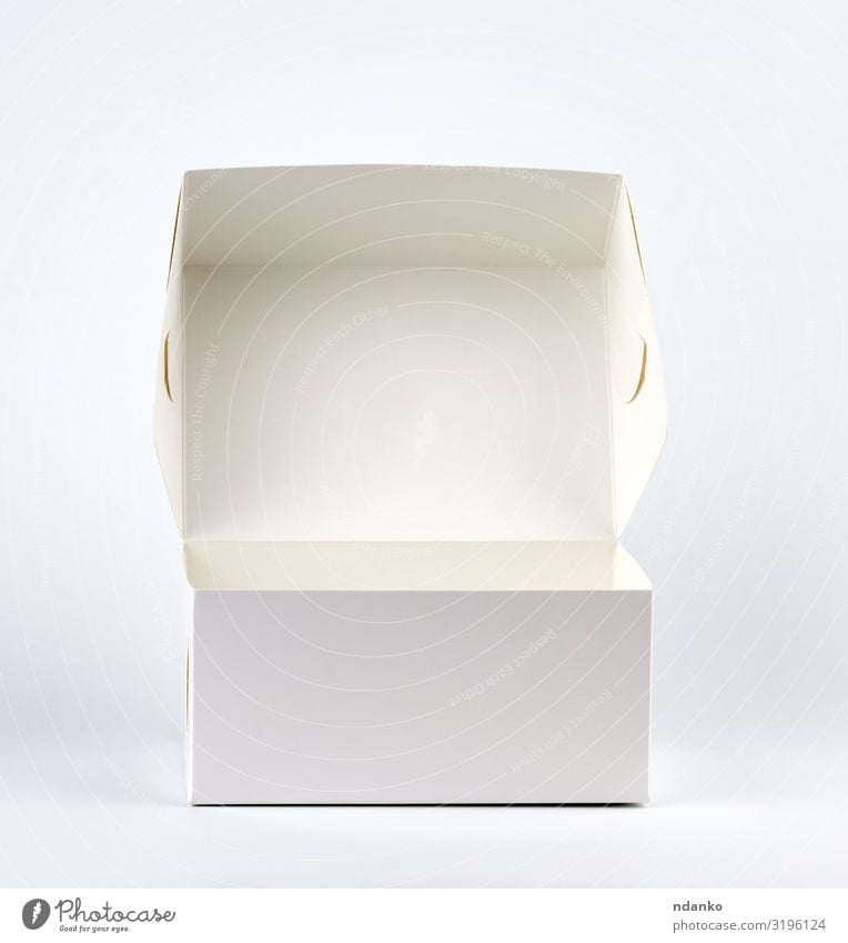 empty open white cardboard box Shopping Design Mail Transport Container Paper Packaging Package Clean White Promotion Open Merchandise Cardboard Storage