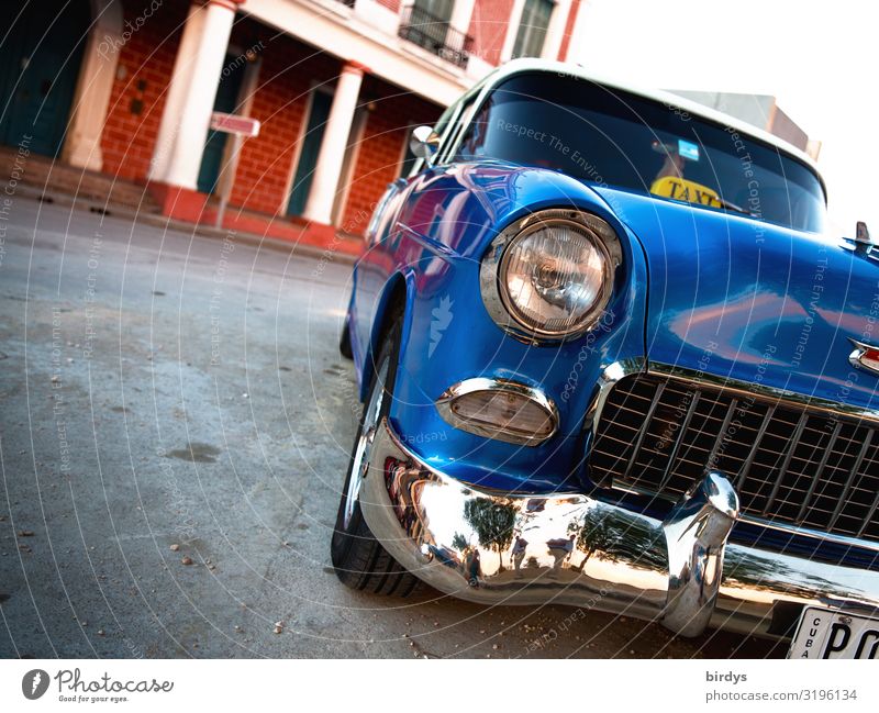 American vintage car in Cuba Vintage car Lifestyle Historic Mobility Taxi Vacation & Travel Tourism City trip Summer Means of transport Street Car Glittering