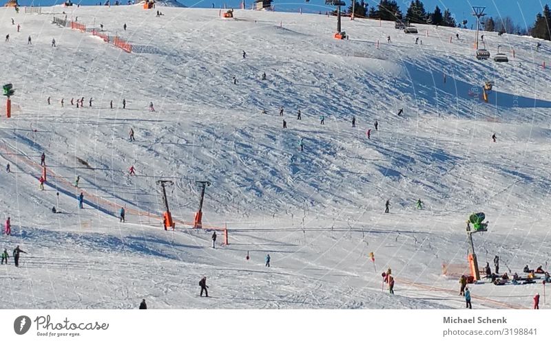 Ski slopes on the Feldberg Joy Athletic Leisure and hobbies Vacation & Travel Tourism Trip Freedom Winter Snow Winter vacation Mountain Hiking