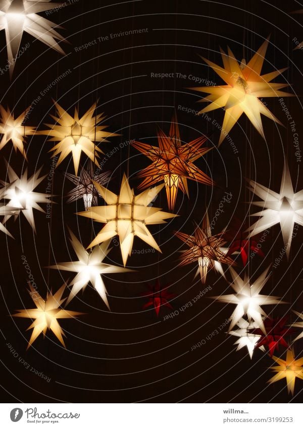 shining advent stars sidereal hours a Royalty Free Stock Photo from