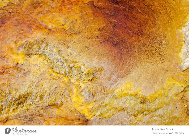 Bright orange splashes in nature Transition Background picture Mountain Abstract Rock geological Orange Stream Stone Yellow Beautiful Natural scenery
