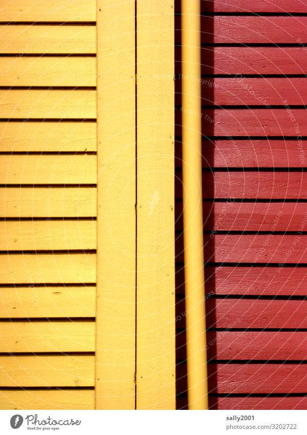 yellow-red... Scandinavia Sweden Norway House (Residential Structure) Wall (barrier) Wall (building) Facade Wood Esthetic Happiness Multicoloured Yellow Red
