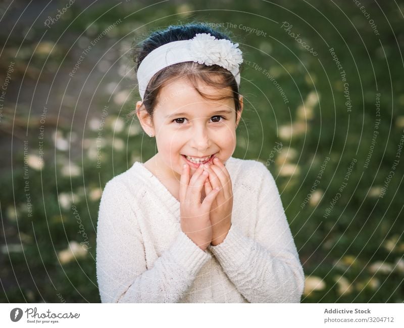 Portrait Of A Beautiful Little Girl In The Summer Stock Photo, Royalty-Free