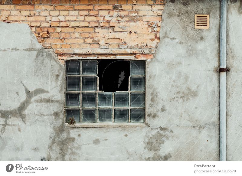 cute,airy House (Residential Structure) Manmade structures Building Architecture Wall (barrier) Wall (building) Facade Window Eaves Stone Brick Line Old Broken