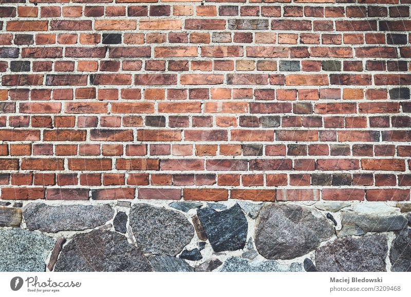 Ancient wall made of bricks and stones Wallpaper Rock Old town House (Residential Structure) Castle Ruin Wall (barrier) Wall (building) Facade Stone Brick