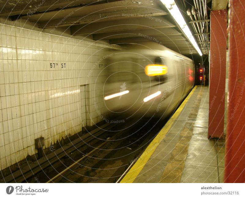 Subway F, NYC Underground Highway ramp (entrance) Long exposure Transport