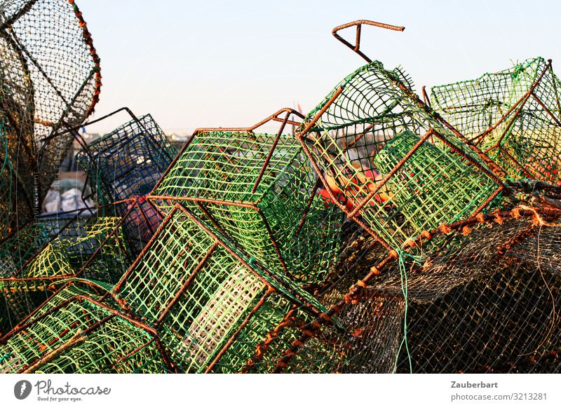 Green baskets for fishing - a Royalty Free Stock Photo from Photocase