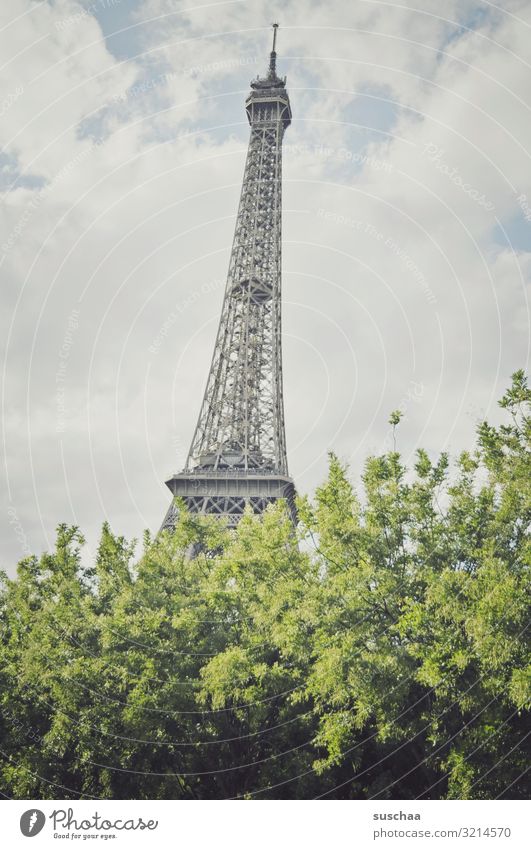 eiffel tower (lace) in paris Paris France Manmade structures Architecture Landmark Historic Tower Europe Deserted Tourism Capital city Tourist Attraction