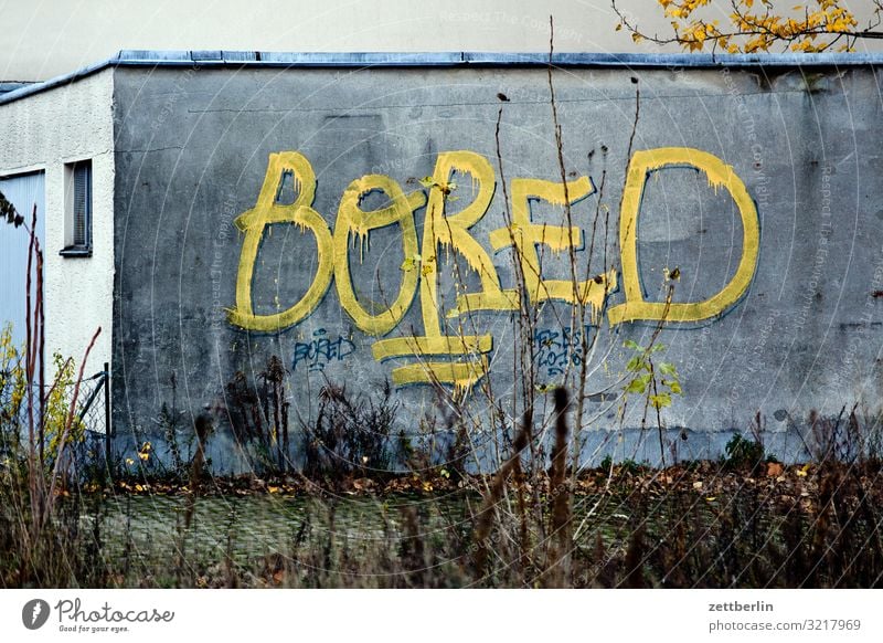 bored Boredom Berlin City Social Town Scene Vicinity City life Suburb Graffiti Tagging (graffiti) Keyword Word Tagger Vandalism Characters Write Typography