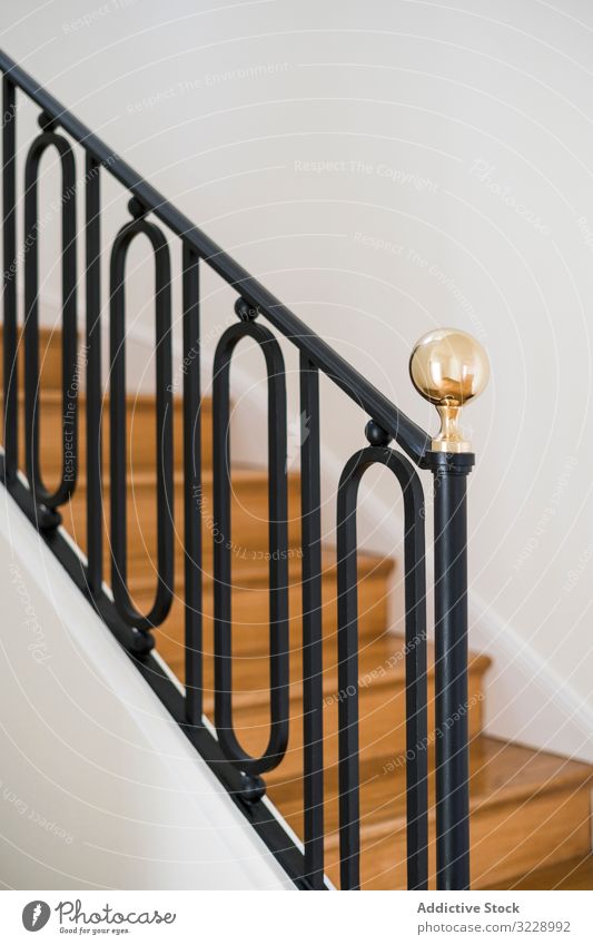 Classic wooden staircase with wide wooden steps classic design villa mansion estate handrail railing house interior light black home new elegant contemporary