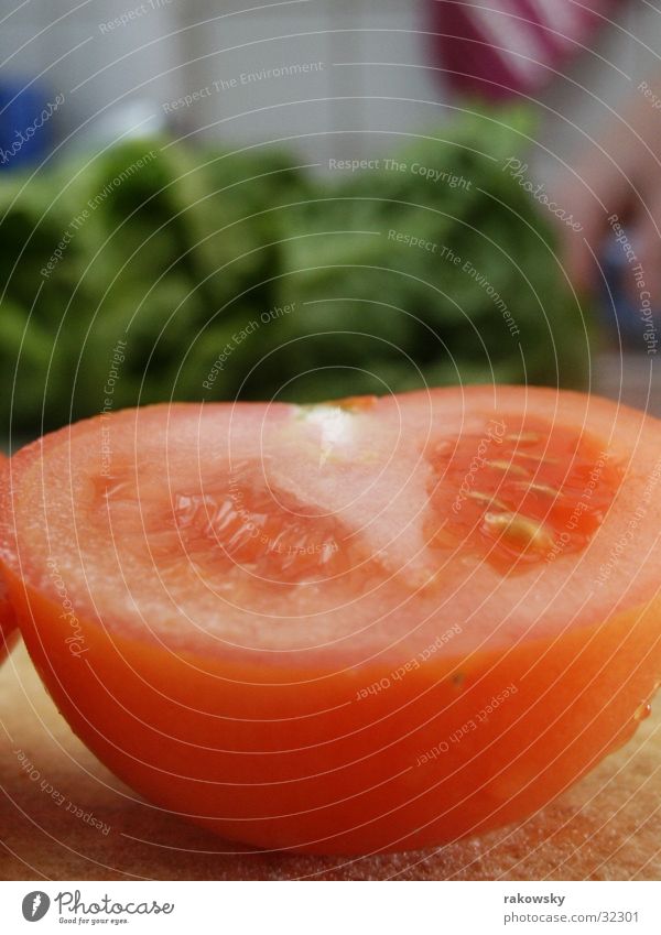 tomato Red Delicious Depth of field Juicy Gastronomy Healthy Tomato Lettuce Nutrition Vegetable