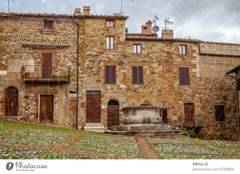 medieval village Rocca d'Orcia Tuscany Italy Vacation & Travel Winter Flat (apartment) House (Residential Structure) Europe Village Small Town Old town Deserted