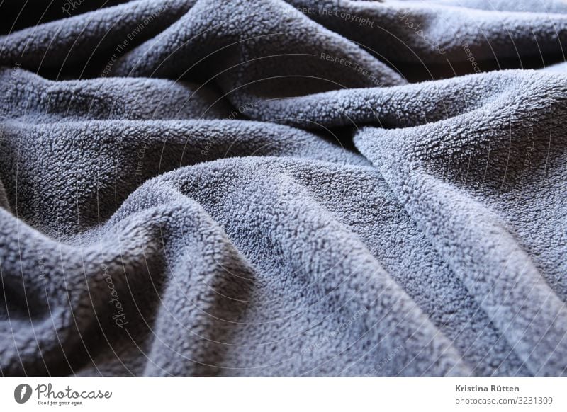 comfy blanket Waves Landscape Bad weather Cloth Cuddly Warmth Soft Gray Indifferent Comfortable day cover crease Folds Anthracite structure background