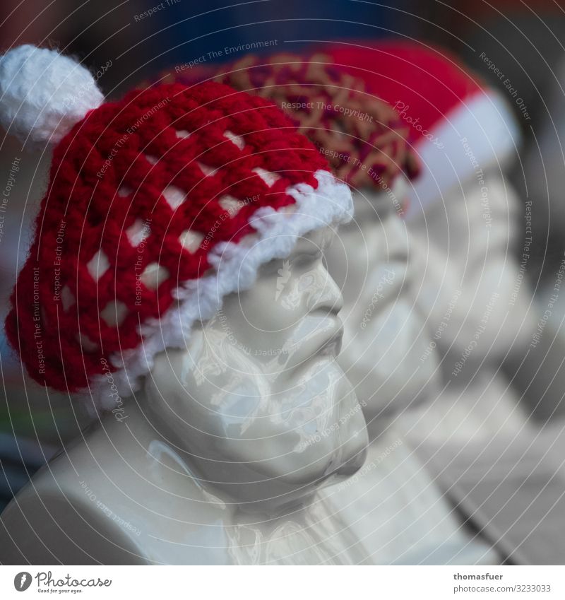 Karl Marx as Santa Claus Face Decoration Christmas & Advent Masculine Male senior Man Head 1 Human being 60 years and older Senior citizen Art Sculpture