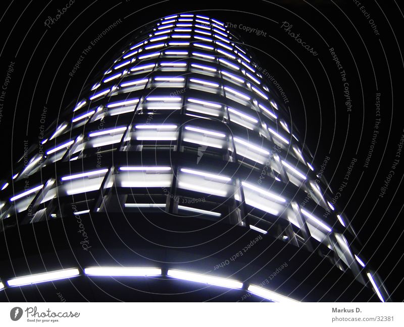 Vattenfall Tower Light Night Building High-rise Architecture Skyline Perspective