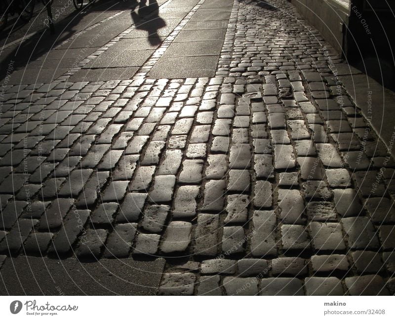 Cobblestones and Alien Copenhagen Leisure and hobbies Shadow Street Stone Evening