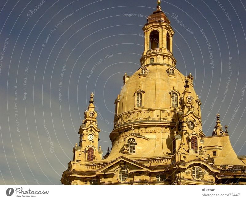 the frauenkirche at dresden Culture Monument Renewal Remember Memory Building Holy Religion and faith House of worship Sandstone Domed roof Historic Art