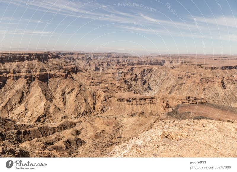 Fish River Canyon / Namibia Vacation & Travel Tourism Trip Adventure Far-off places Freedom Safari Expedition Environment Nature Landscape Earth Sand Sky Clouds