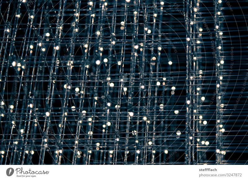 In the matrix Art Sculpture Architecture Museum Blue Black Esthetic Innovative Network Arrangement Light LED Grating Mesh grid Matrix Labyrinth modern art
