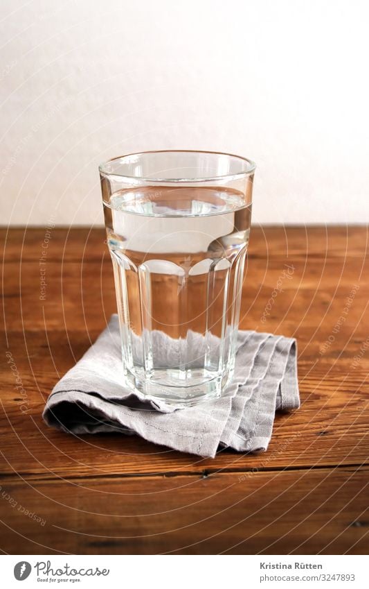 Glass of water Beverage Drinking Cold drink Drinking water Water Fluid Fresh Clean Pure Tumbler tap water Mineral water silent clear Natural Thirst Thirsty
