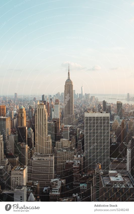 view and landscape of cityscape of new york building skyline landmark urban skyscraper travel architecture usa america manhattan nyc tower famous tourism