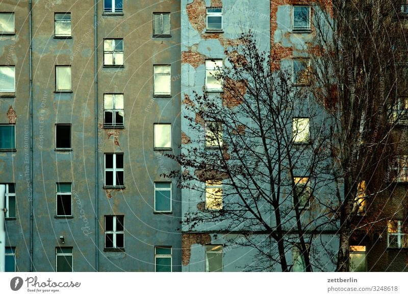 Facade at dusk Berlin City Downtown Building Capital city House (Residential Structure) Autumn Deserted Downtown Berlin Town Copy Space City life