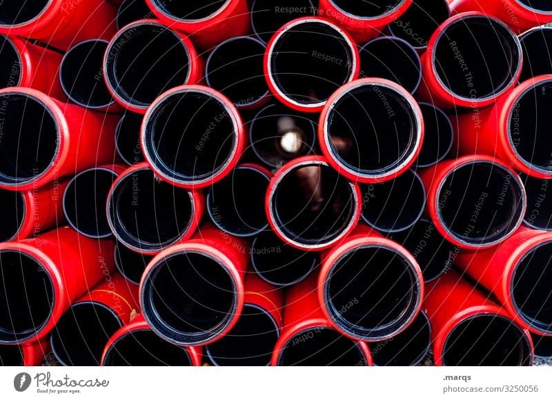 tubes Pipe Structures and shapes Pattern Colour photo Plastic Black Construction site Many Drainpipe Industry Arrangement Exterior shot Work and employment
