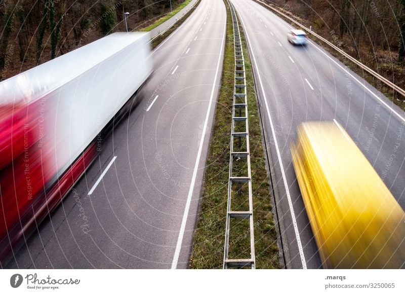 freight transport Transport Street Highway Driving Speed Mobility Date motion blur Long exposure Means of transport Deliver Traffic infrastructure Movement