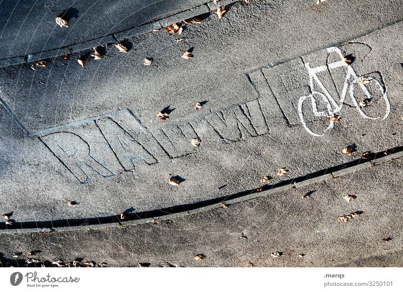 cycle path Transport Traffic infrastructure Cycle path Signs and labeling Line Bird's-eye view Lane markings Safety Asphalt Clue Traffic lane Bicycle