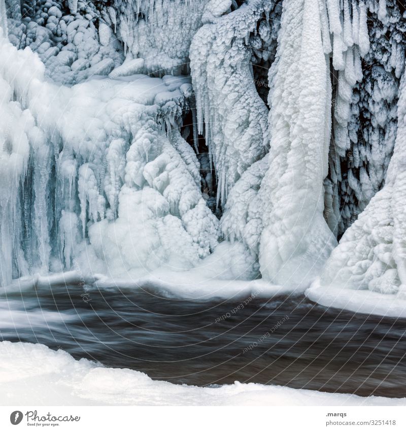 colder Nature Elements Water Winter Ice Frost River Waterfall Triberg Icicle Perpetual ice Cold Complex Environment Colour photo Exterior shot