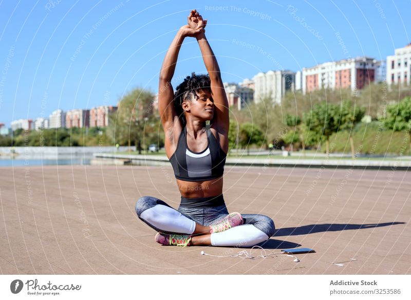 Young Woman Practise Yoga Lotus Pose