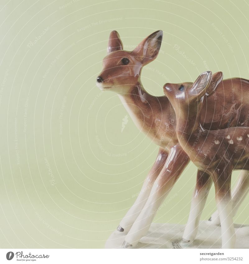 Whereever you go I will follow you into the darkness. Elegant Style Flat (apartment) Decoration Art Sculpture Wild animal Roe deer Fawn 2 Animal Baby animal