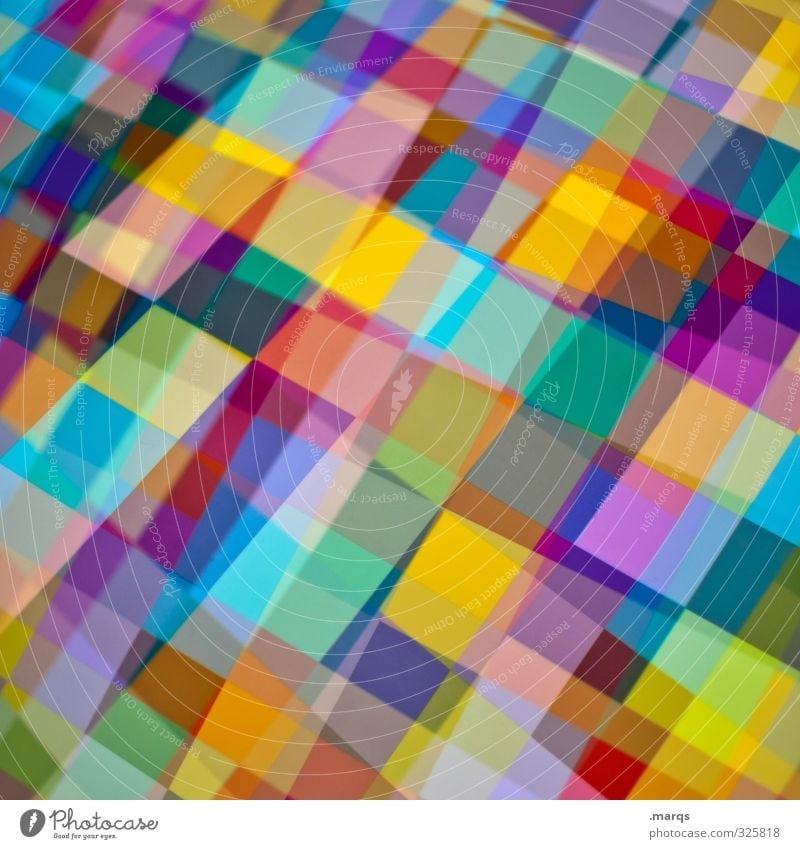 Small-minded Pattern Abstract Close-up Multicoloured Background picture Double exposure Colour Modern Design Style Versatile Arrangement Many Checkered