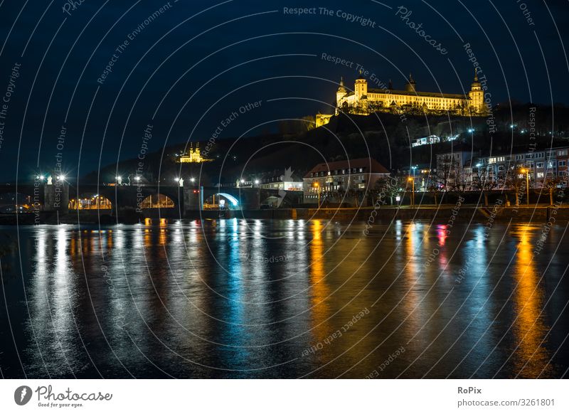 Würzburg at night. Lifestyle Style Design Leisure and hobbies Vacation & Travel Tourism Sightseeing City trip Night life Entertainment Economy Art Architecture